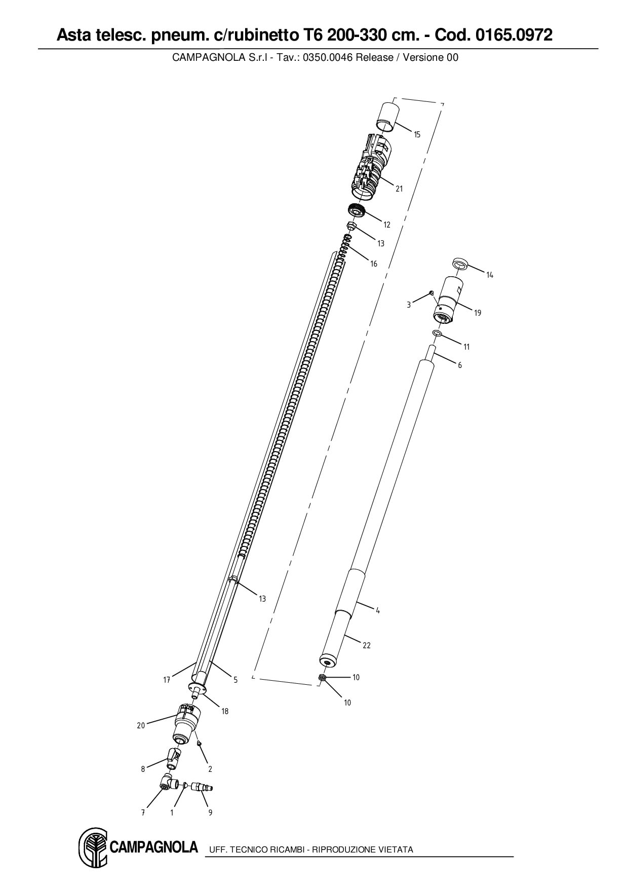 0165.0972_Asta telesc. pneum. c. rub. T6 200-330 cm.